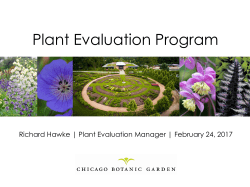 Plant Evaluation Program
