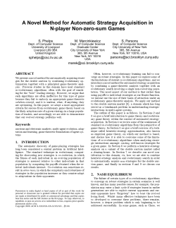 A Novel Method for Automatic Strategy Acquisition in N