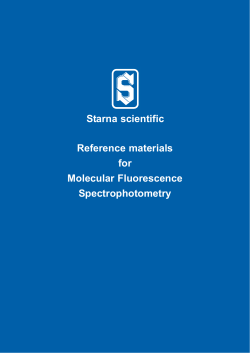 Reference materials for Molecular Fluorescence
