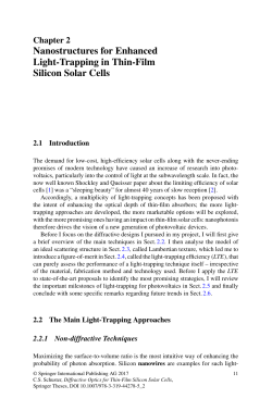 Nanostructures for Enhanced Light-Trapping in Thin-Film