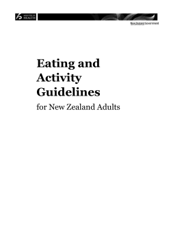 Eating and Activity Guidelines for New Zealand