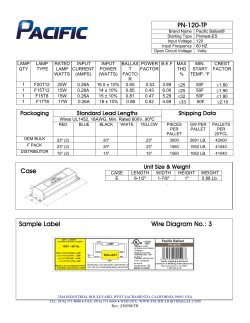 PN-120-TP Case Sample Label Wire Diagram No.: 3