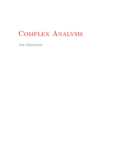 Complex Analysis