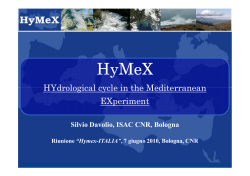 HYdrological cycle in the Mediterranean EXperiment - CNR-ISAC
