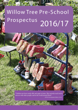 Willow Tree Pre-School Prospectus - Willow Tree Pre