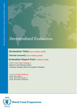 oev evaluation report formatting guidelines