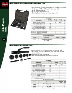 Hole Punch Kit - Morris Products