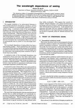 The wavelength dependence of seeing