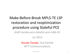 Make-Before-Break MPLS-TE LSP restoration and