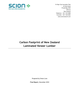 Carbon Footprint of New Zealand Laminated Veneer