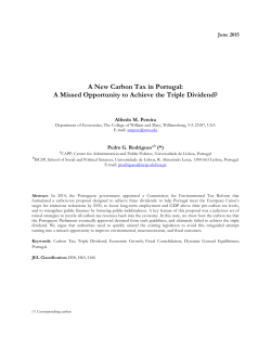 A New Carbon Tax in Portugal: A Missed Opportunity to