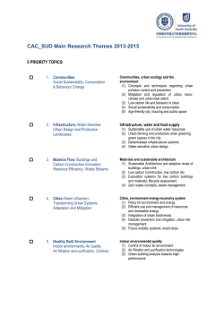 CAC_SUD Main Research Themes 2013-2015