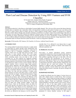 Plant Leaf and Disease Detection by Using HSV Features