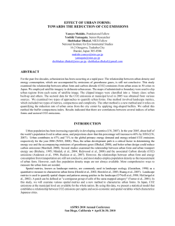 effect of urban forms: towards the reduction of co2 emissions