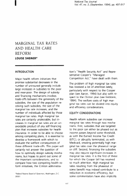 marginal tax rates and health care reform