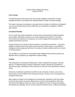 Andrew Falde`s Strategy Set Theory Core Concept