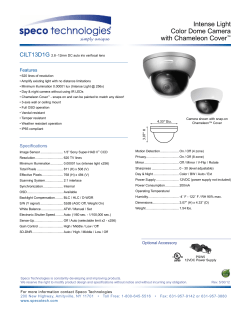 Intense Light Color Dome Camera with Chameleon Cover&trade;