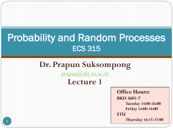 Probability and Random Processes