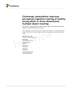 Cholinergic potentiation improves perceptual