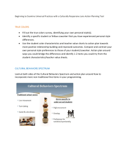 Action Planning Tool - Wisconsin PBIS Network