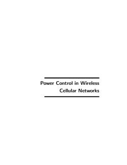 Power Control in Wireless Cellular Networks