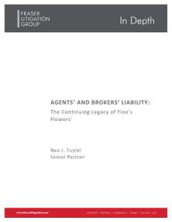 Agents` and Brokers` Liability