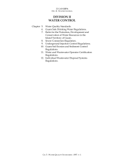 DIVISION II WATER CONTROL