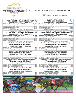 2017 early closing program