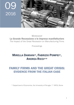 family firms and the great crisis