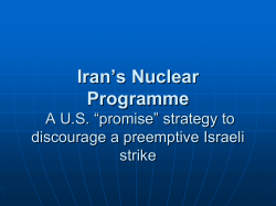 Preventing a pre-emptive Israeli strike on Iran