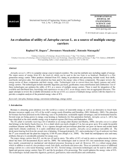 An evaluation of utility of Jatropha curcas L. as a source of multiple