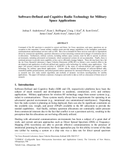 Software-Defined and Cognitive Radio Technology for Military