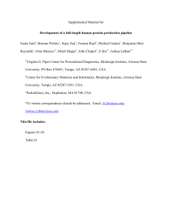 Supplemental Material for Development of a full