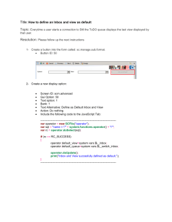 Title: How to define an Inbox and view as default Topic: Everytime a
