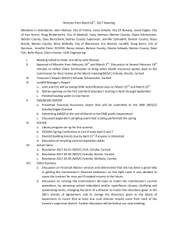 Minutes from March16th, 2017 Meeting Members in attendance