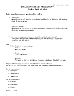 soils benchmark assessment