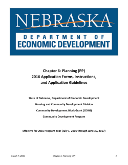 Chapter 6 Planning - Nebraska Department of Economic Development