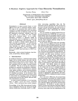 A Boolean Algebra Approach for Class Hierarchy Normalization