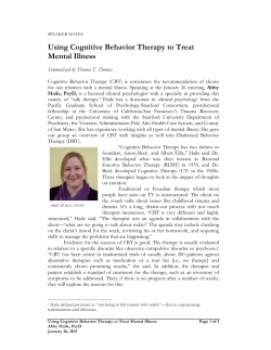 Haile,Cognitive Behavior Therapy,012611