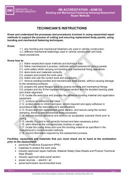Facilities, equipment and materials that you must check are to hand