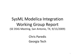 SysML SysML-Modelica Modelica