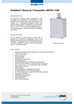 PolyGard&reg; Ozone O3 Transmitter ADT53 1190