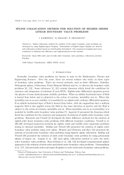 SPLINE COLLOCATION METHOD FOR SOLUTION OF HIGHER