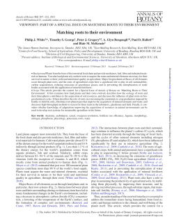 Matching roots to their environment