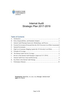 Internal Audit Strategic Plan