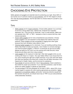 Choosing eye protection