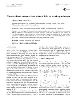 Filamentation of ultrashort laser pulses of different wavelengths in