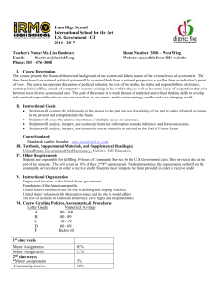 CP Government Syllabus - Lexington