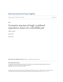 Geometric structure of single/combined equivalence classes of a