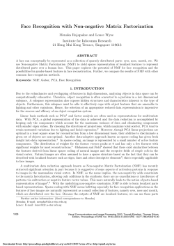 Face Recognition with Non-negative Matrix Factorization